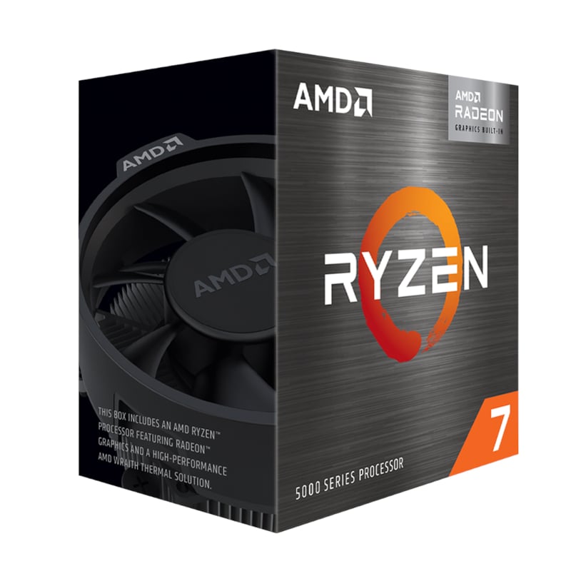AMD CPU Desktop Ryzen 7 8C/16T 5700G (4.6GHz; 20MB;65W;AM4) box; with Wraith Stealth Cooler and Radeon Graphics