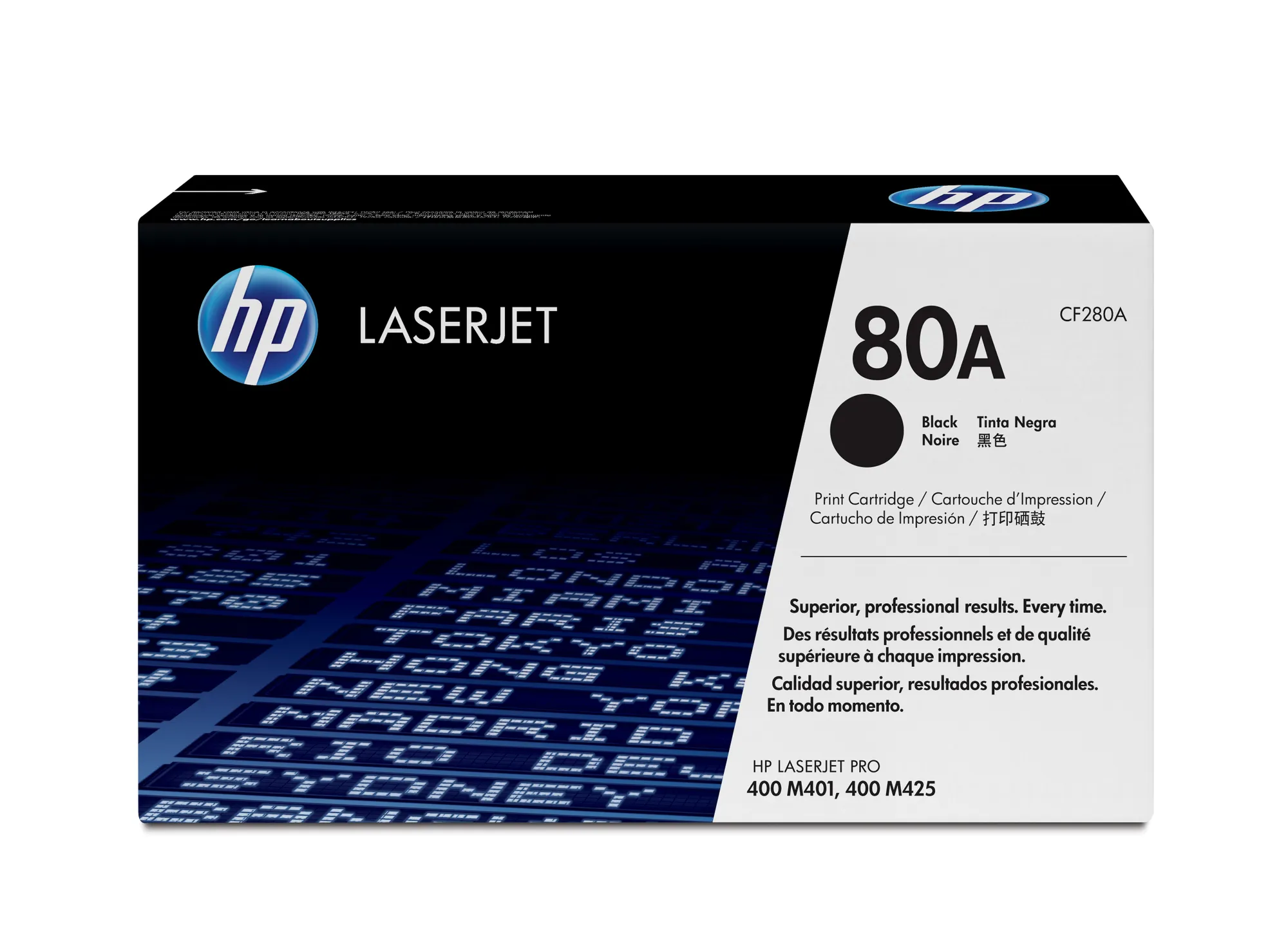 HP 80A Black Original LaserJet Toner Cartridge;2;700 pages. . (HP LaserJet Pro 400 M401/ Pro 400 MFP M425).