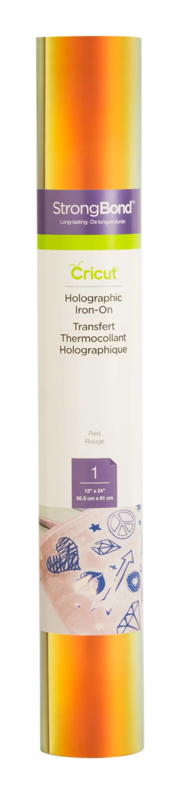 2006162: Cricut holo Iron-On 12x24'' (Red)