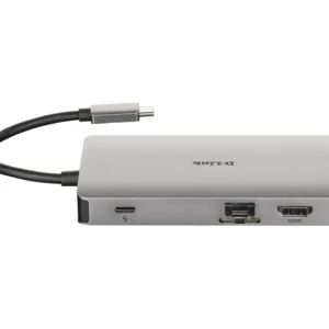 9-in-1 USB-C Hub with HDMI/VGA/Ethernet/Card Reader/Power Delivery; 1x HDMI; 1x VGA port; 2x USB 3.0; 1x MicroSD card slot; 1x S