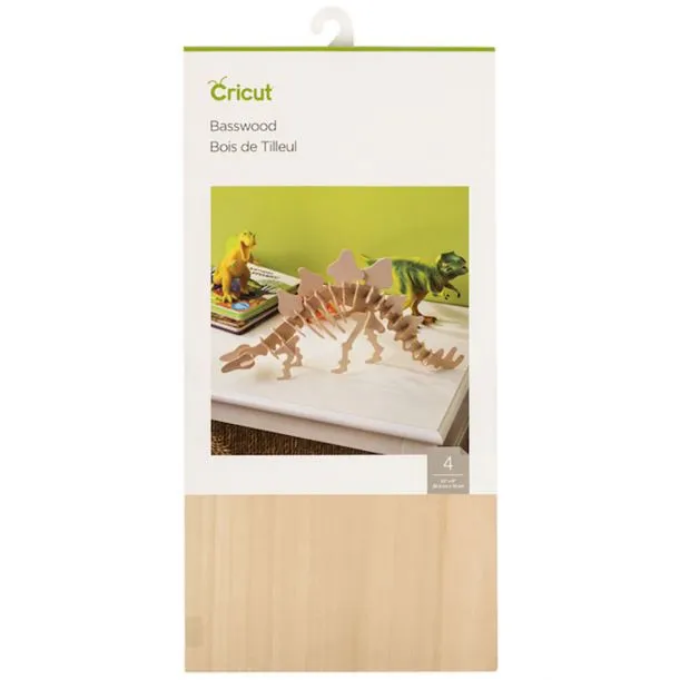 2006255: Cricut Basswood 4 sheets 12'' x 6'' (30.5 cm x 15 cm)