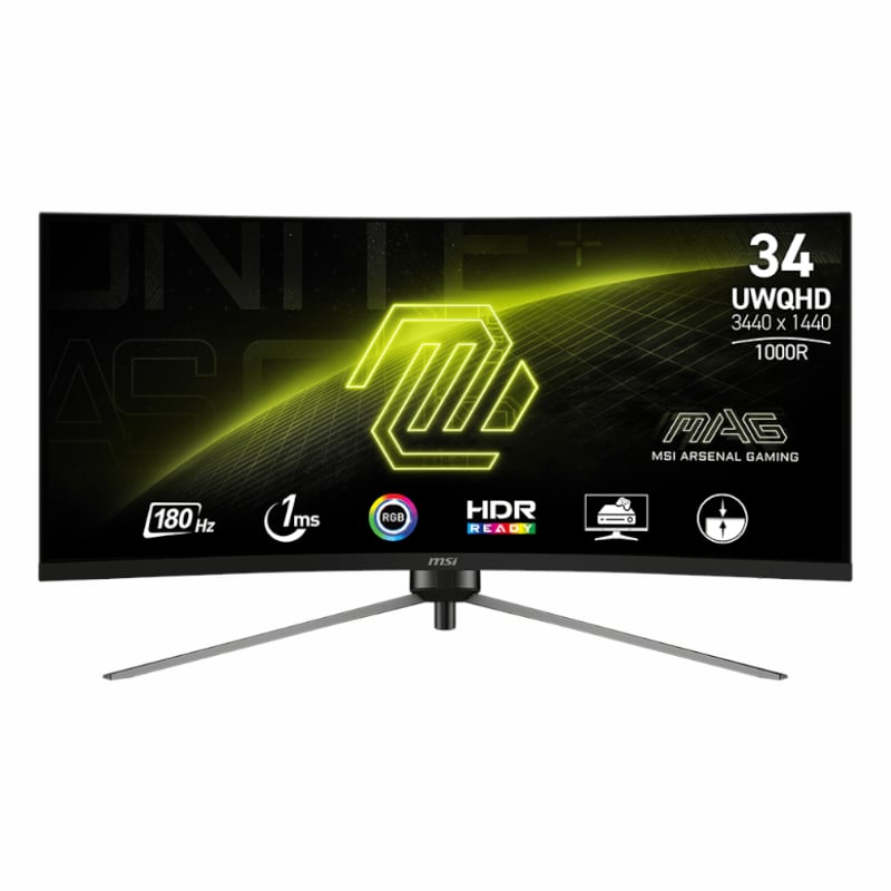 MSI MAG 345CQR Curved Gaming Monitor 3440x1440 (UWQHD) VA 1ms 180Hz