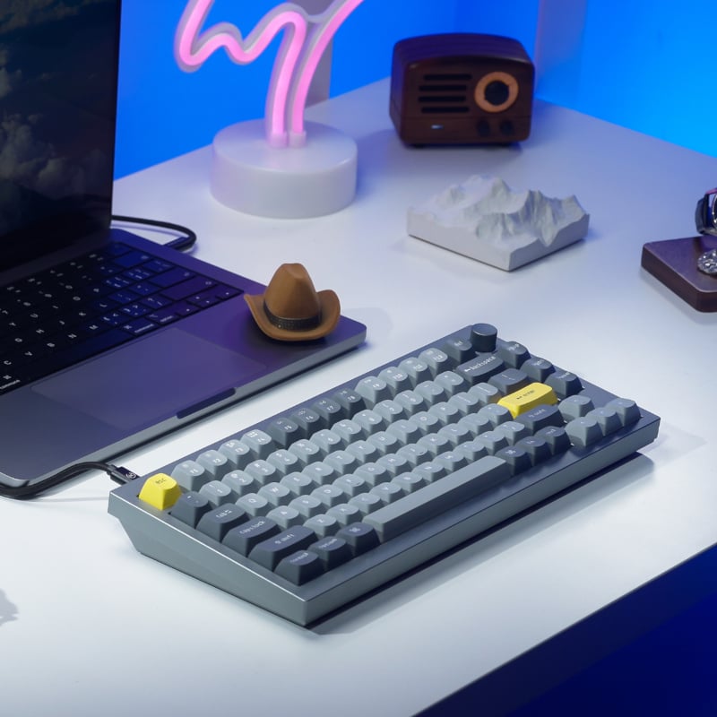 Keychron Q1 75% Red G Pro Switches Aluminium RGB Wired Keyboard - Grey