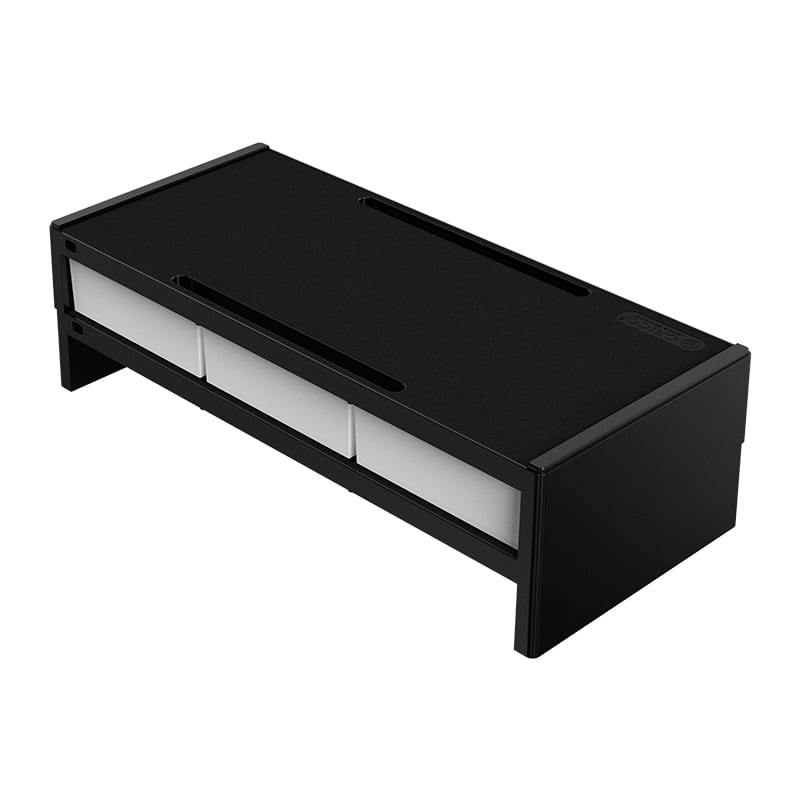 ORICO 14cm Desktop Monitor Stand with Drawers - Black