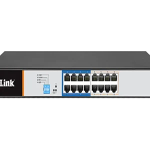 16 PoE 10/100/1000 ports + 2 Gigabit SFP ports Long Range Smart Switch 150W total POE budget; Max Distance 250m