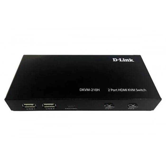 2-Port HDMI KVM switch ; 2x HDMI ports; 2x USB Type-B ports; Switching buttons on front panel; HDMI 2.0 HDCP 2.2; Resolution up