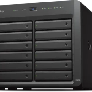 12-Bay Plus series Desktop NAS; expandable up to 24 bays with expansion unit.