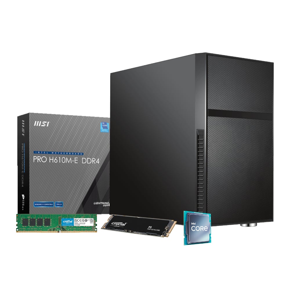 PCBuilder I3 12100 UHD730 8GB 500GB W11H